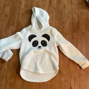 Panda fuzzy hooded sweater